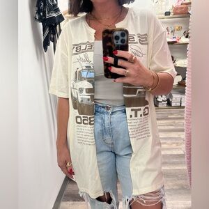 Graphic Tee Cardigan